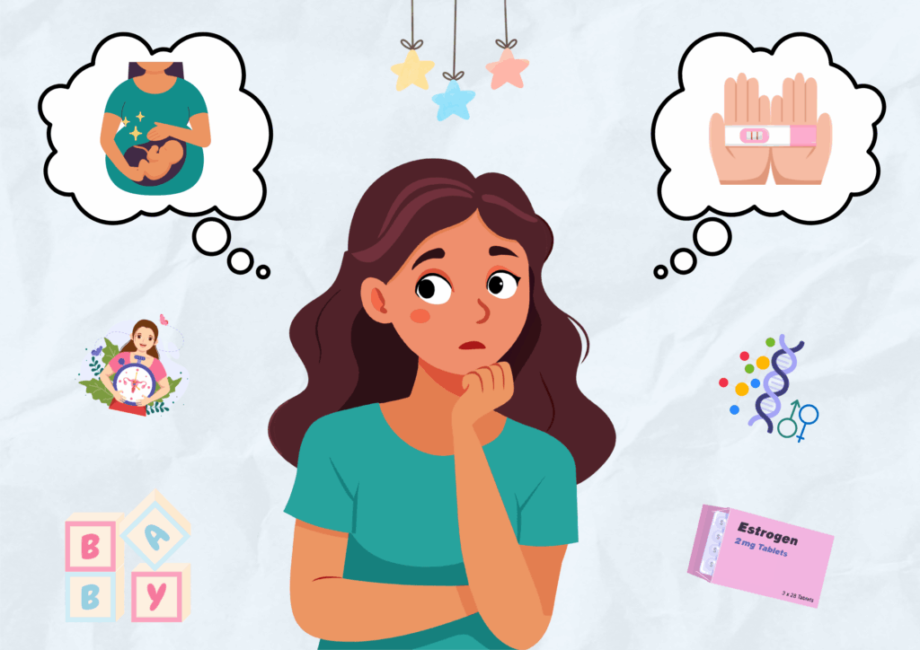 Ilustrasi keseimbangan hormon wanita yang mempengaruhi kesuburan